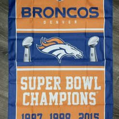 Denver Broncos Super Bowl Championship Flag 3x5 ft Sports Banner Man-Cave
