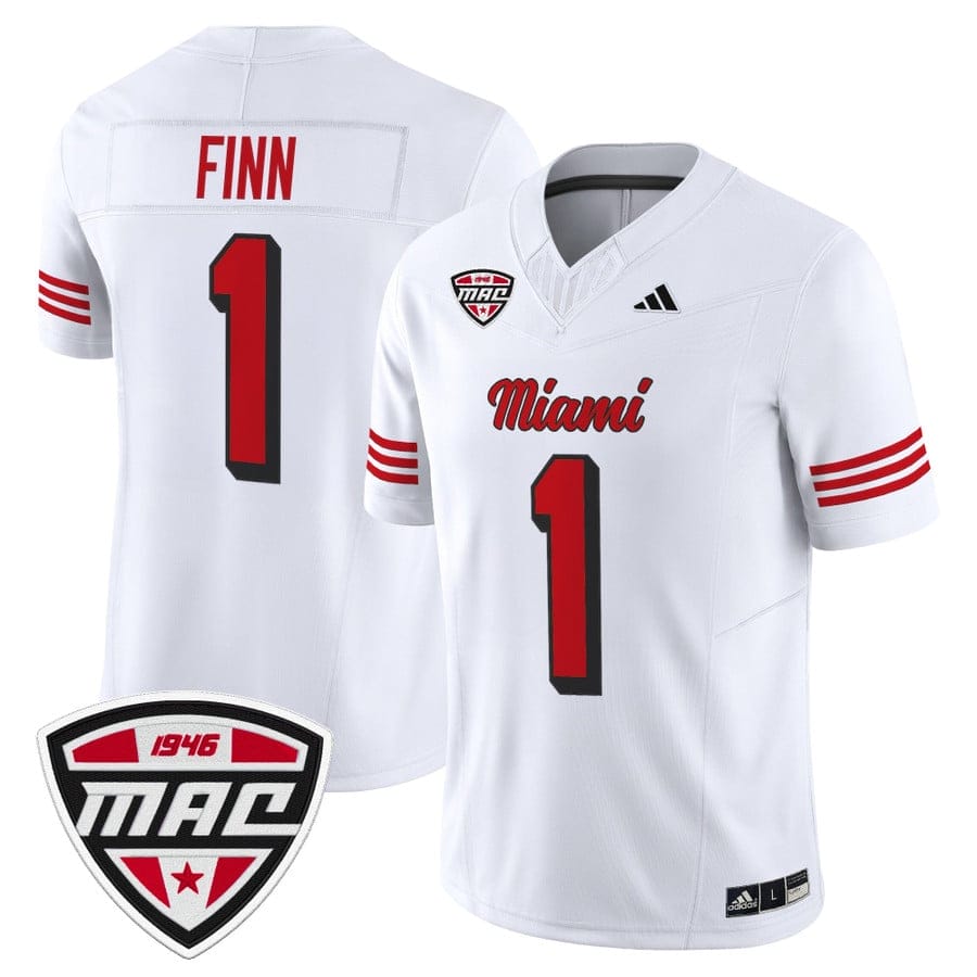 Alternative view of Dequan Finn Jersey #1 Miami OH RedHawks 2025 Vapor Limited Stitched