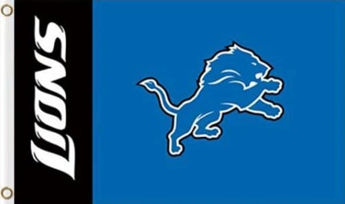 Detroit Lions Blue Flag 3X5 Ft Polyester Banner USA 90x150cm