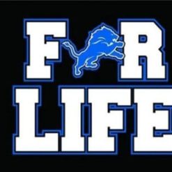 Detroit Lions FOR LIFE Flag 3X5 Ft Polyester Banner USA 90x150cm