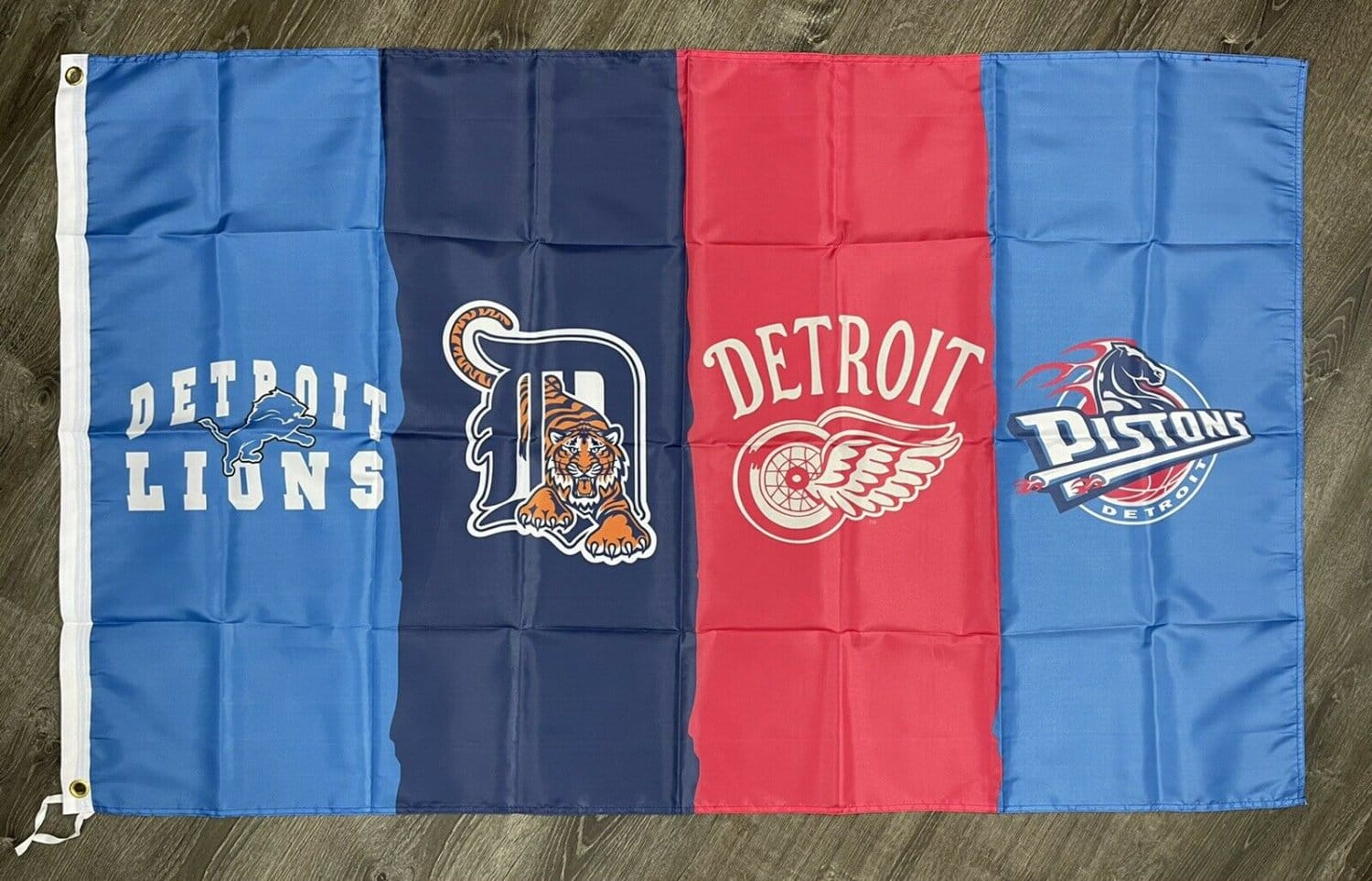 Detroit Lions Red Wings Tigers Pistons All Day Flag 3x5 Banner Man-Cave New