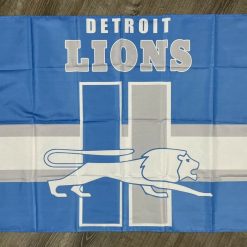 Detroit Lions Retro Style Man-Cave Flag 3x5 ft Sports Banner Garage
