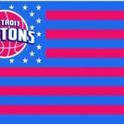 Detroit Pistons Star Flag 3X5Ft Polyester Banner USA Digital Print