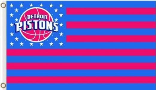 Detroit Pistons Star Flag 3X5Ft Polyester Banner USA Digital Print