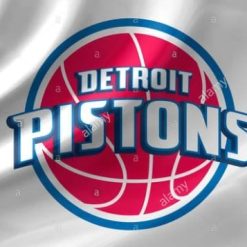 Detroit Pistons White Flag 3X5Ft Polyester Banner USA Digital Print