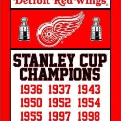 Detroit Red Wings Champions Flag 3X5Ft Polyester Digital Print Banner USA