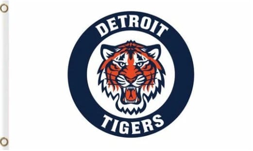 Detroit Tigers Baseball Club White Flag 3X5Ft Banner USA Polyester with Brass Grommets