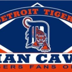 Detroit Tigers Man Cave Flag 3X5Ft Banner USA Polyester with Brass Grommets