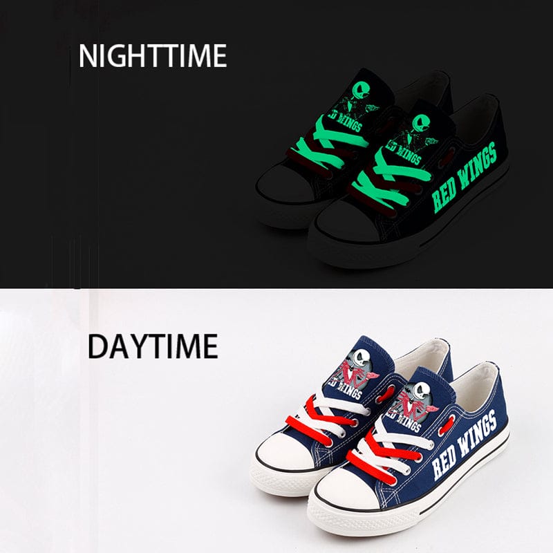 Alternative view of Detroit Red Wings Low Top Canvas Sport Sneakers Shoes For Men Women Fans