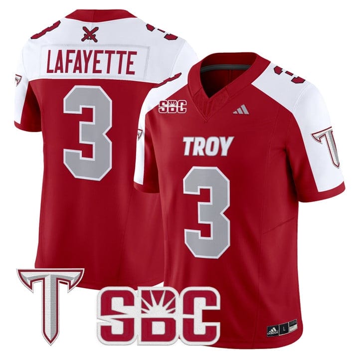 Devin Lafayette Jersey #3 Troy Trojans 2025 Vapor Limited Stitched - Image 4
