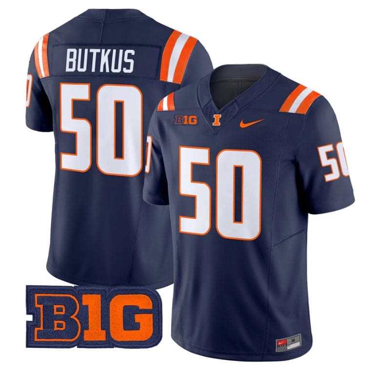 Dick Butkus Jersey #50 Illinois Fighting Illini 2025 Vapor Stitched - Image 3