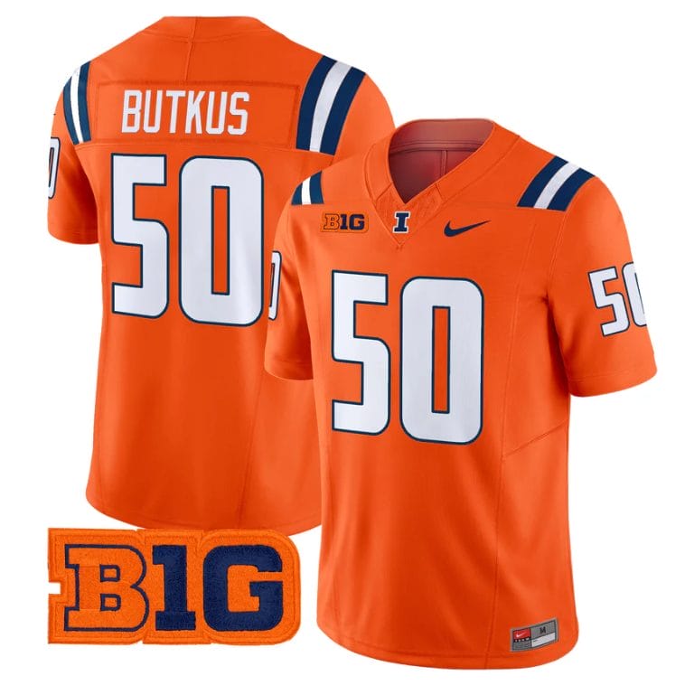 Dick Butkus Jersey #50 Illinois Fighting Illini 2025 Vapor Stitched - Image 5