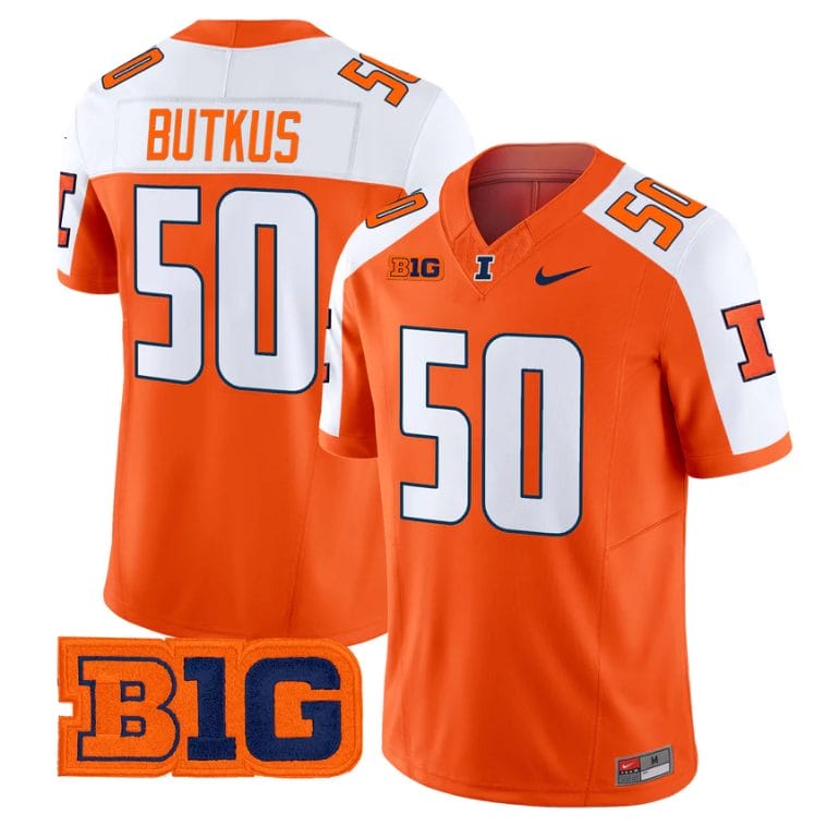 Dick Butkus Jersey #50 Illinois Fighting Illini 2025 Vapor Stitched - Image 4