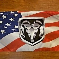 Dodge Challenger SRT American Flag 3X5 Ft Polyester Banner USA 90x150cm