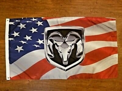 Dodge Challenger SRT American Flag 3X5 Ft Polyester Banner USA 90x150cm