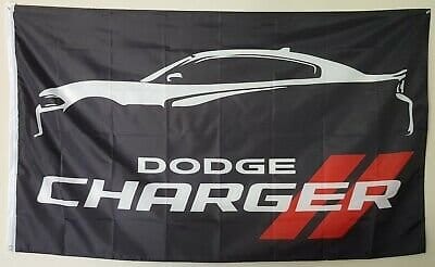 Dodge Charger Flag Black 3X5 Ft Polyester Banner USA 90x150cm