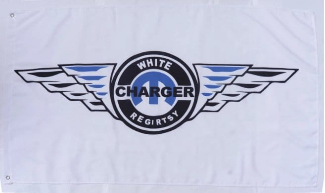 Dodge Charger RT White Flag 3X5 Ft Polyester Banner USA 90x150cm