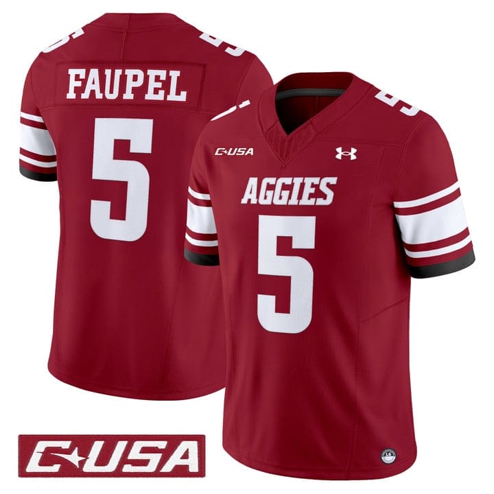 Donovan Faupel Jersey #5 New Mexico State Aggies 2025 Vapor Stitched - Image 5