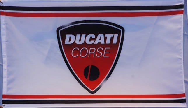 Ducati White Corse Flag 3X5 Ft Polyester Banner USA 90x150cm