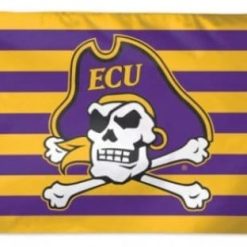 East Carolina Pirates America Flag 3X5ft Banner USA Polyester with 2 Brass Grommets