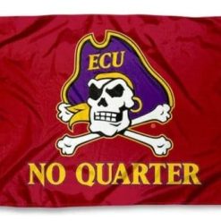 East Carolina Pirates Red Flag 3X5ft Banner USA Polyester with 2 Brass Grommets
