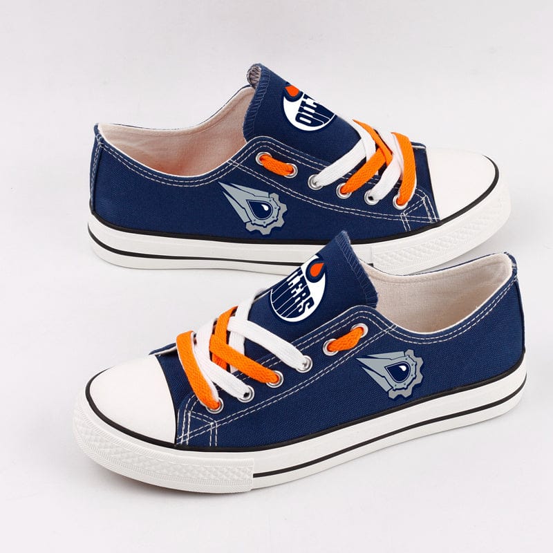 Edmonton Oilers Top Canvas Sport Sneakers Shoes For Men Women Fans - Image 4