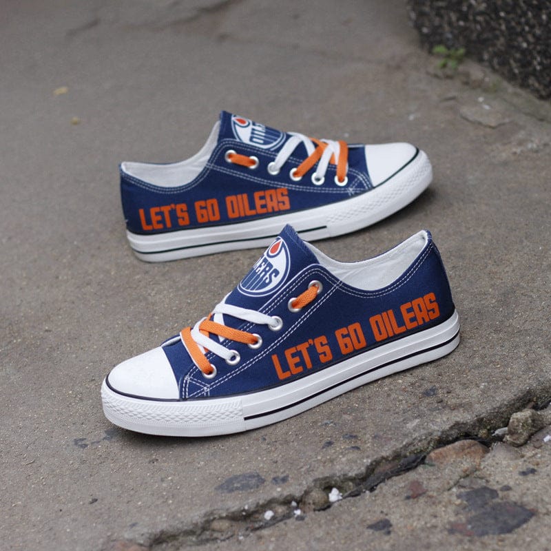 Edmonton Oilers  Low Top Canvas Sport Sneakers Shoes For Men Women Fans