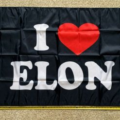 Elon Musk Flag Tesla Cybertruck SpaceX I Love Elon Sign Poster 3x5ft