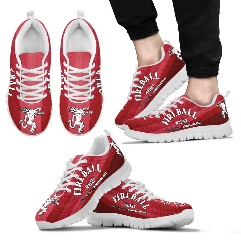 FIREBALL WHISKY Patterns Canvas Limited Sneaker Shoes For Men Women Fans
