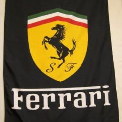 Ferrari Black Car Flag 3X5 Ft Polyester Banner USA 90x150cm