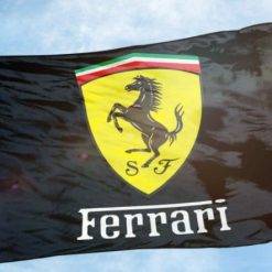 Ferrari Black Car Racing Flag 3X5 Ft Polyester Banner USA 90x150cm