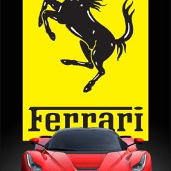 Ferrari Flag Car Vertical 3X5 Ft Polyester Banner USA 90x150cm