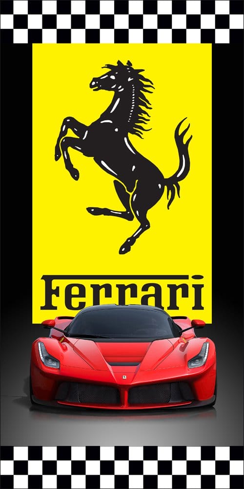 Ferrari Flag Car Vertical 3X5 Ft Polyester Banner USA 90x150cm