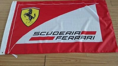 Ferrari Flag Red White 3X5 Ft Polyester Banner USA 90x150cm