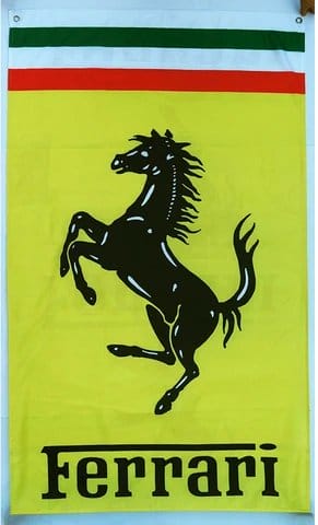 Ferrari Flag Yellow Vertical 3X5 Ft Polyester Banner USA 90x150cm