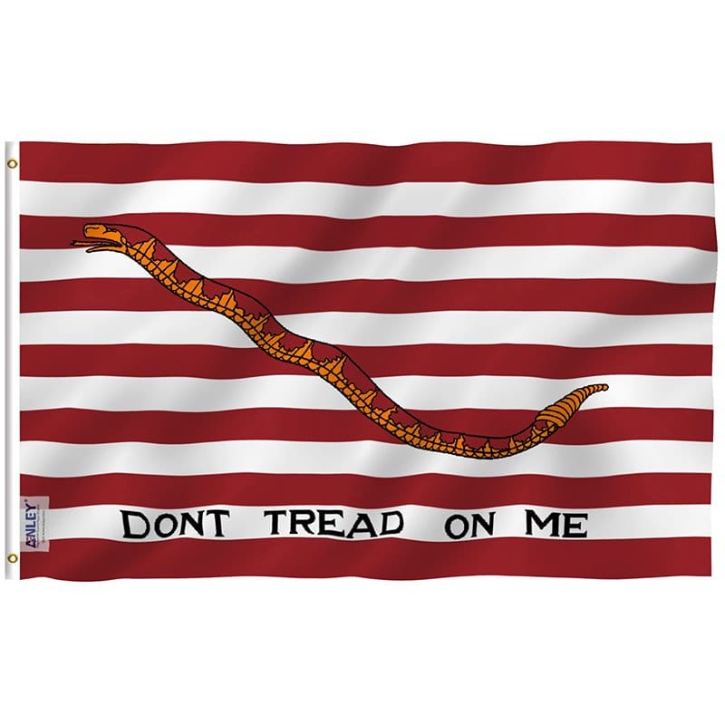 First Navy Jack Flag - Dont Tread On Me Flag with Brass Grommets 3X5Ft Banner USA
