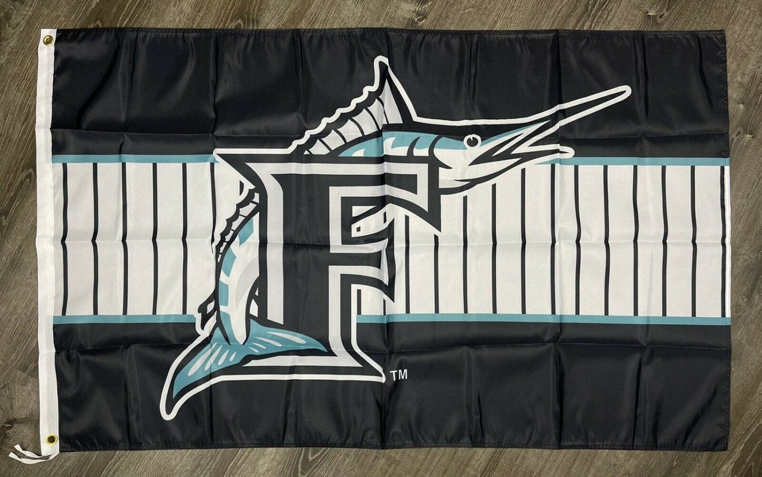 Florida Marlins Retro Style Flag 3x5 ft Black Sports Banner Man-Cave Garage