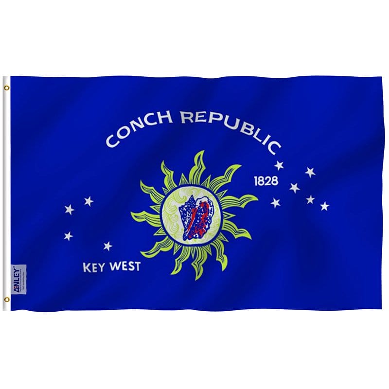 Fly Breeze Conch Republicr Flag with Brass Grommets 3X5Ft Banner USA Polyester
