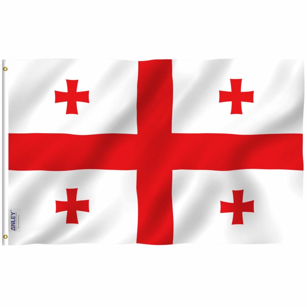 Fly Breeze Georgia Flag 3×5 Foot Flag with Brass Grommets 3X5Ft Banner USA