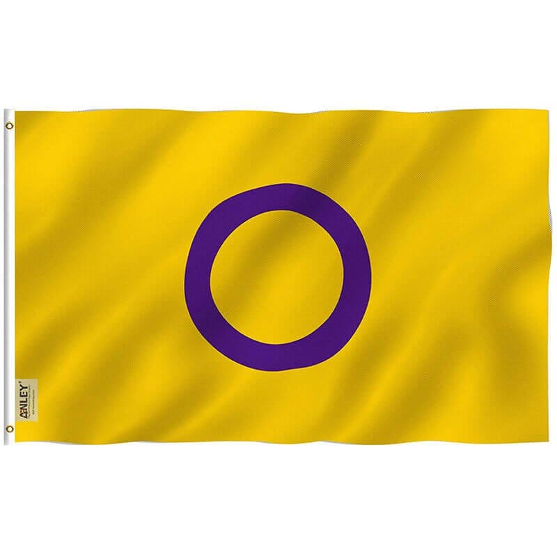 Fly Breeze Intersex Flag with Brass Grommets 3X5Ft Banner USA Polyester
