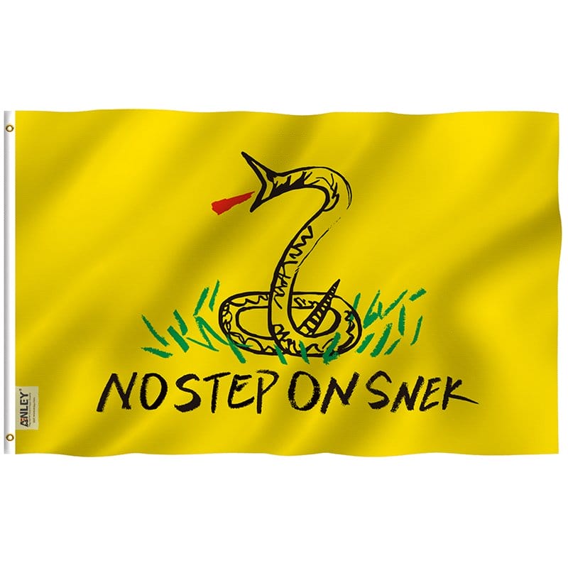 Fly Breeze No step on snek Flag with Brass Grommets 3X5Ft Banner USA