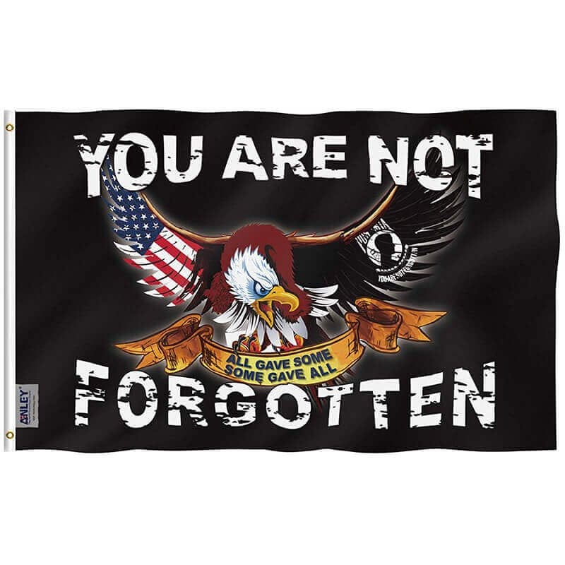 Fly Breeze POW MIA Flag with Brass Grommets 3X5Ft Banner USA