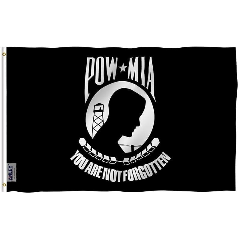 Fly Breeze POW MIA Polyester Flag with Brass Grommets 3X5Ft Banner USA