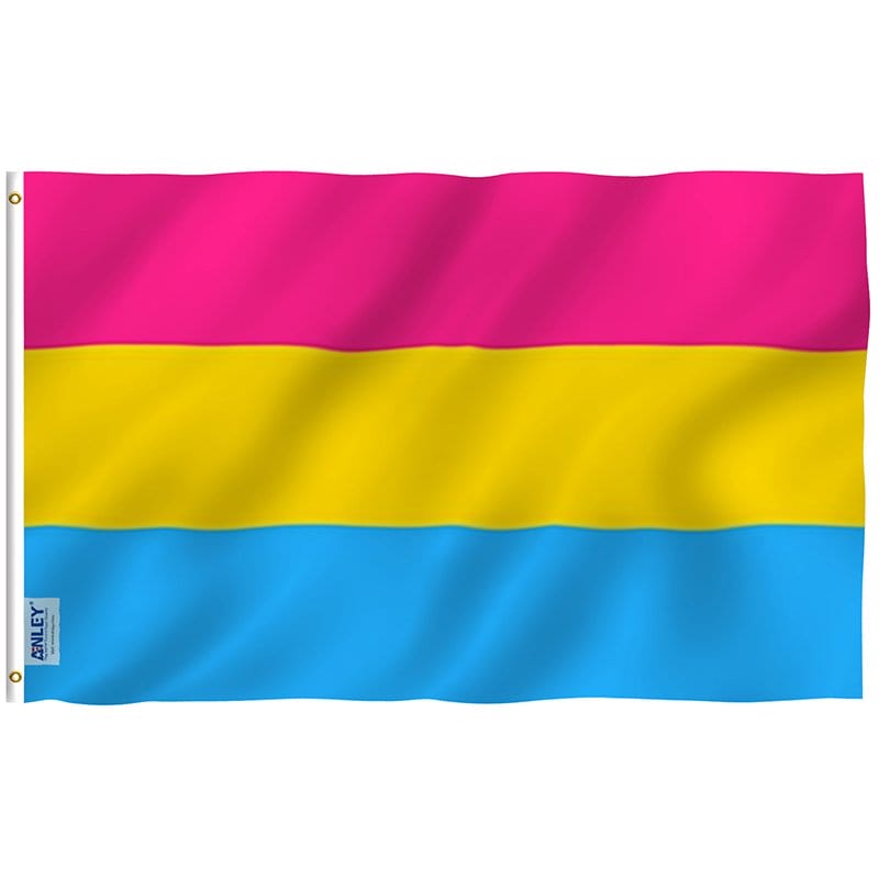 Fly Breeze Pansexual Pride Flag with Brass Grommets 3X5Ft Banner USA Polyester