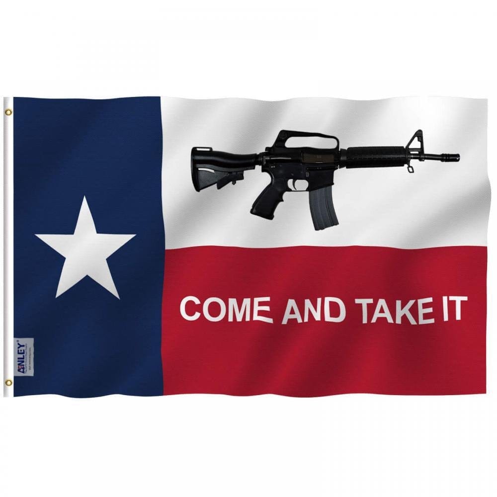 Fly Breeze Texas Gun Flag with Brass Grommets 3X5Ft Banner USA Polyester