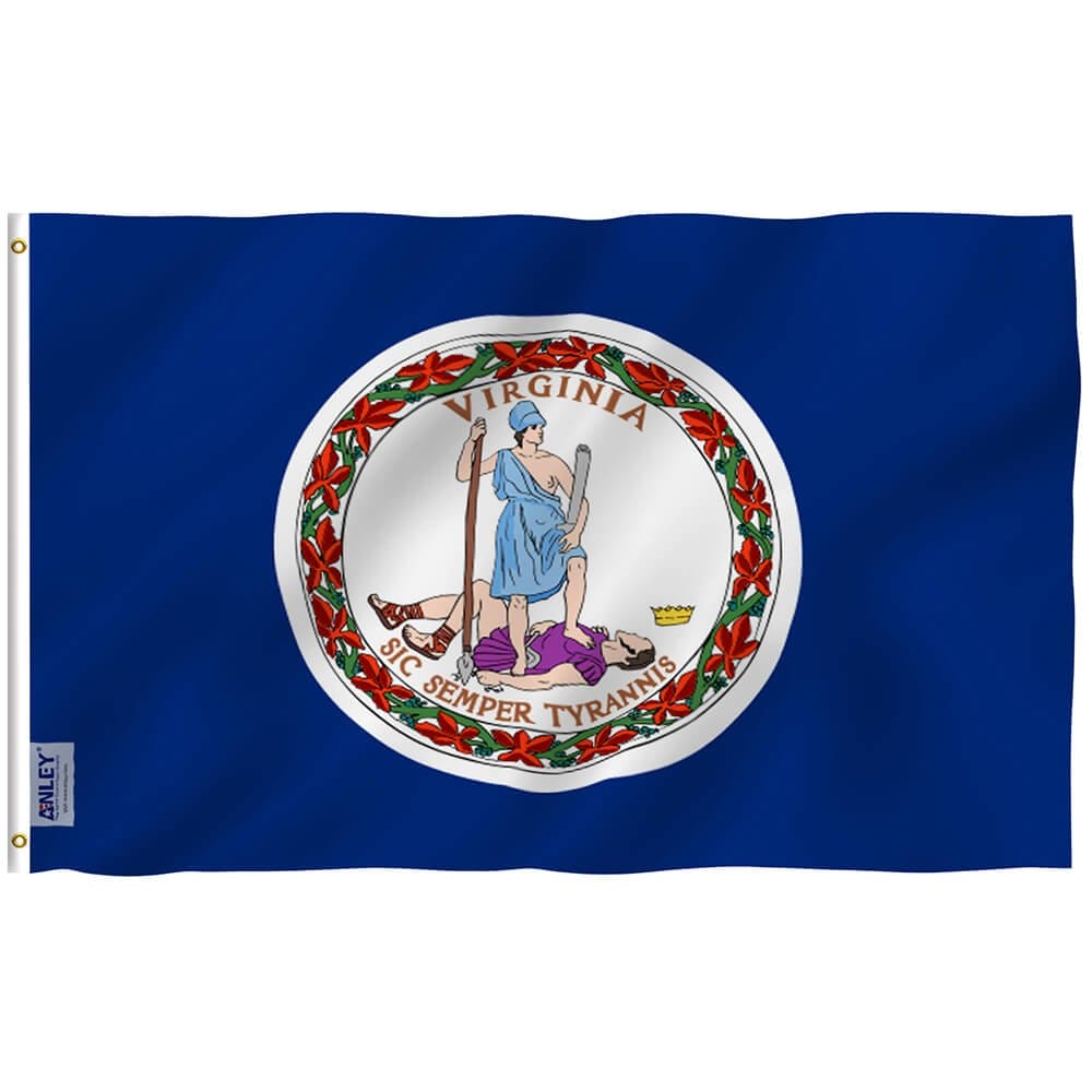 Fly Breeze Virginia State Flag with Brass Grommets 3X5Ft Banner USA