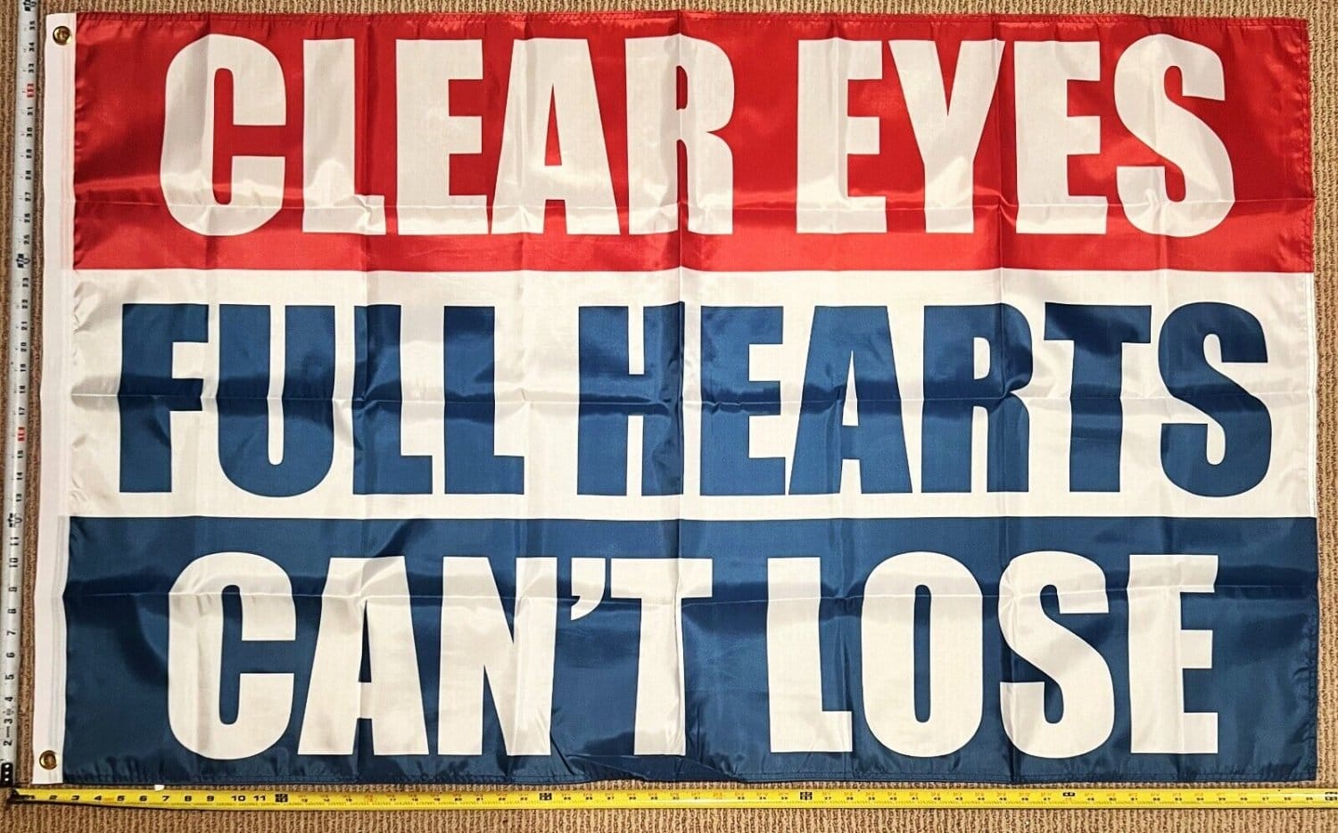 Football Flag Clear Eyes Full Heart Beer College Man Cave USA 3x5'