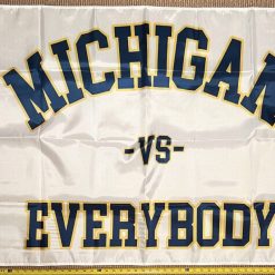 Football Flag Michigan Vs. Everybody White Wolverines Beer USA 3x5'