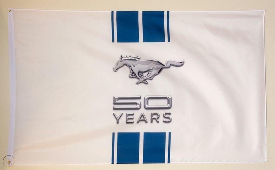 Ford Mustang 50th Anniversary Flag 3X5 Ft Polyester Banner USA 90x150cm
