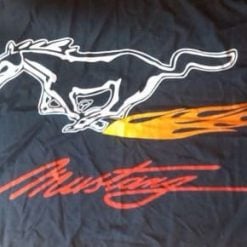 Ford Mustang Black Red Flag 3X5 Ft Polyester Banner USA 90x150cm